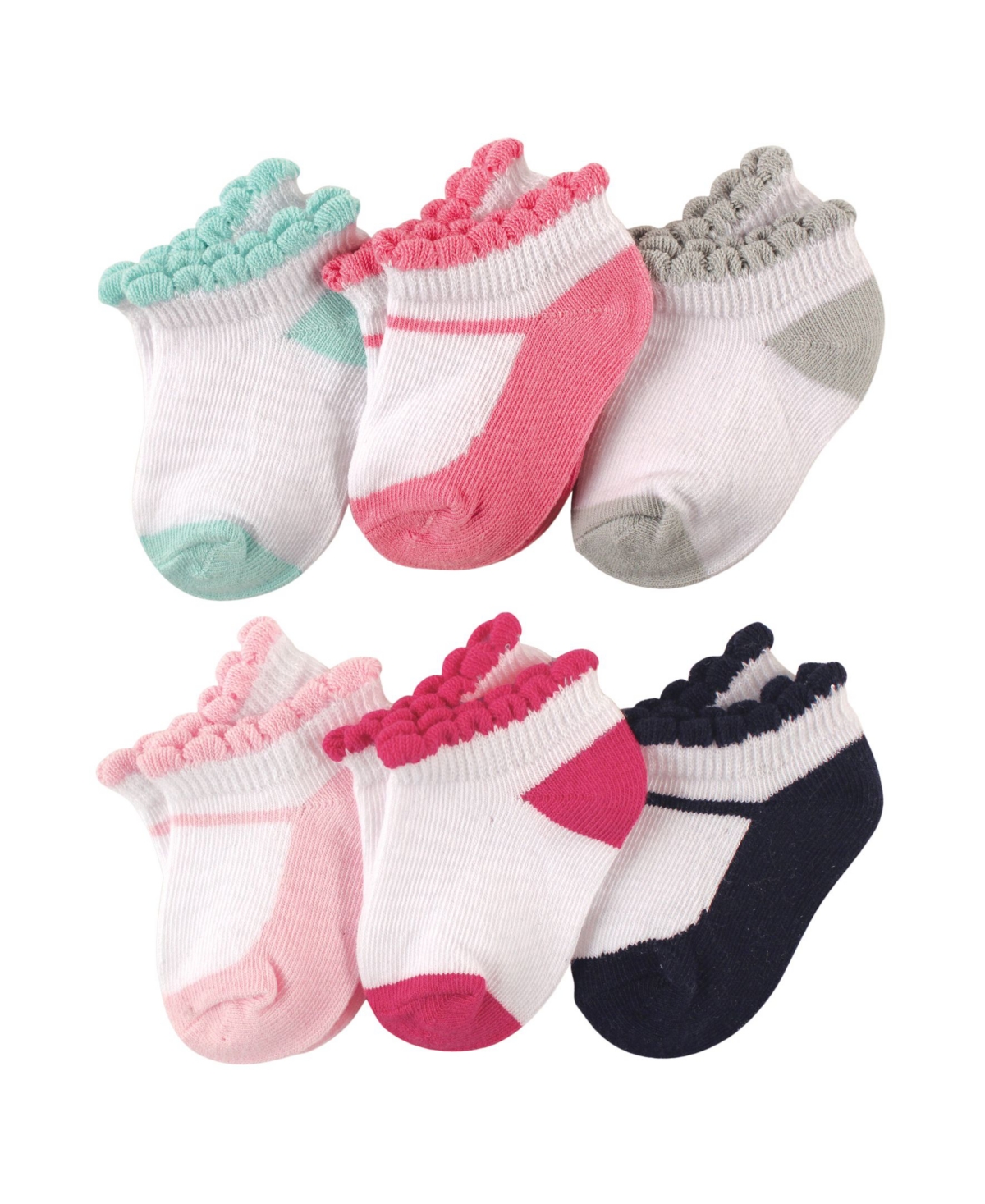 Luvable Friends Baby Girls Newborn Socks Set
