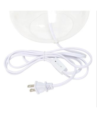 Glass Raindrop Table Lamp with Fabric Shade