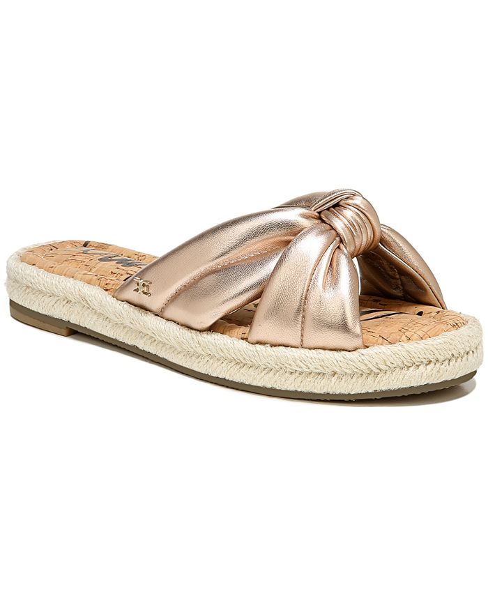 Edelman Women's Abbene Knotted Slide Sandals & Reviews - Shoes - Macy's