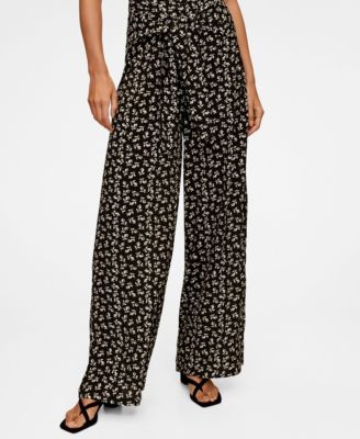 mango flowy printed trousers