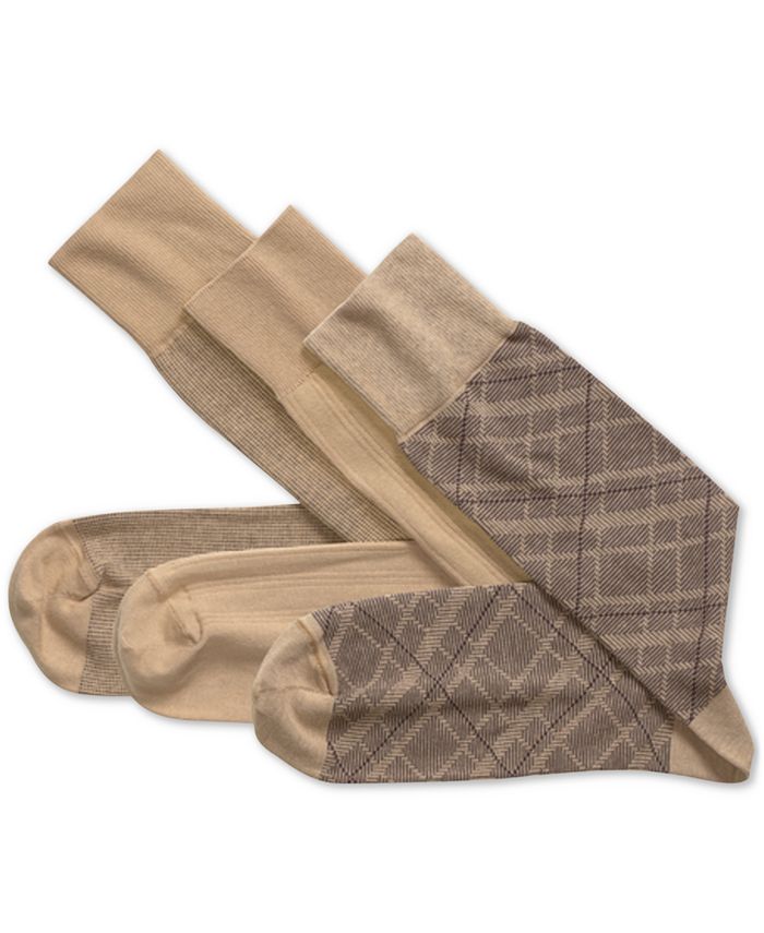 Johnston & Murphy Men's 3Pk. Assorted Print Socks Macy's