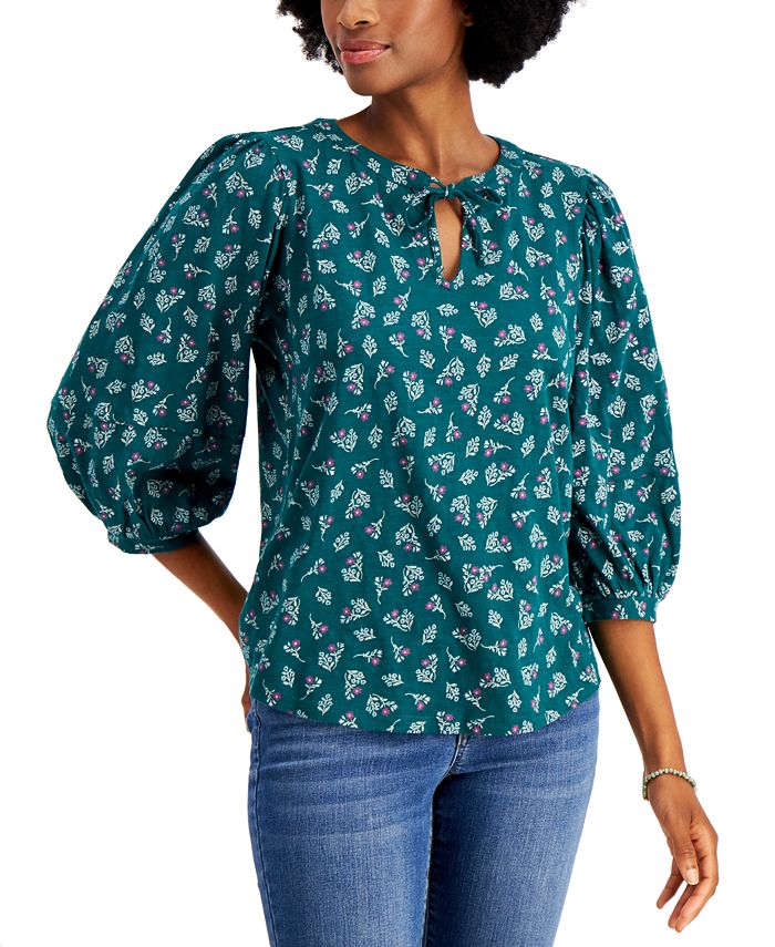 Puff sleeve sales peasant top
