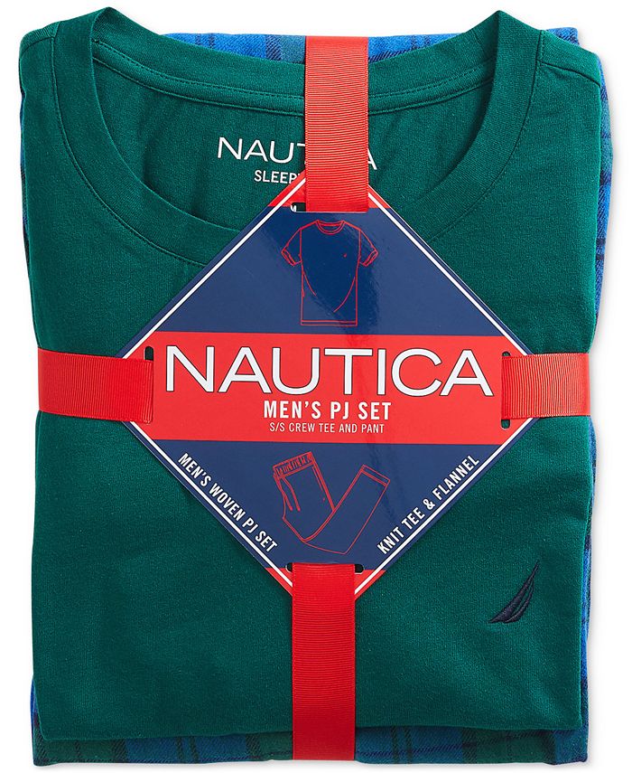 Nautica Men's Flannel Pants Pajama Set Macy's