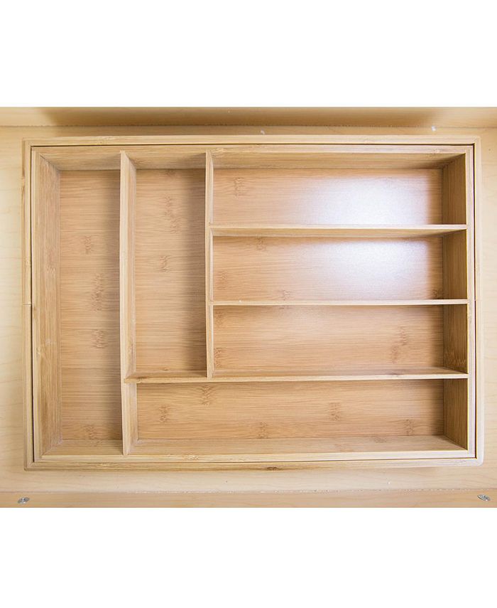 Home Basics Bamboo Expandable Cutlery Tray Macy's
