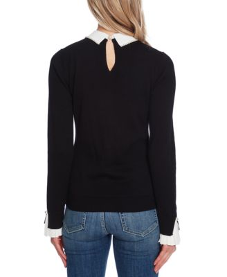 Women's Peter-Pan Collar Pullover Long Sleeve Sweater 