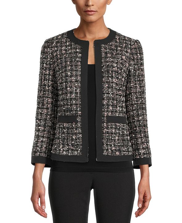 Anne Klein Tweed OpenFront Blazer & Reviews Jackets & Blazers Women Macy's