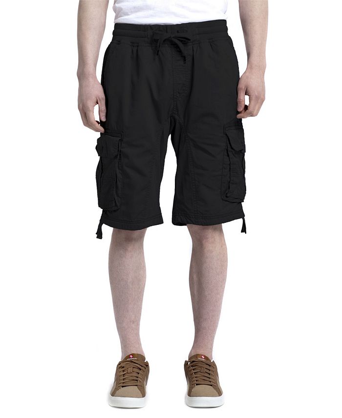 Twill Cargo Jogger Shorts in Solid and Camo Colors 