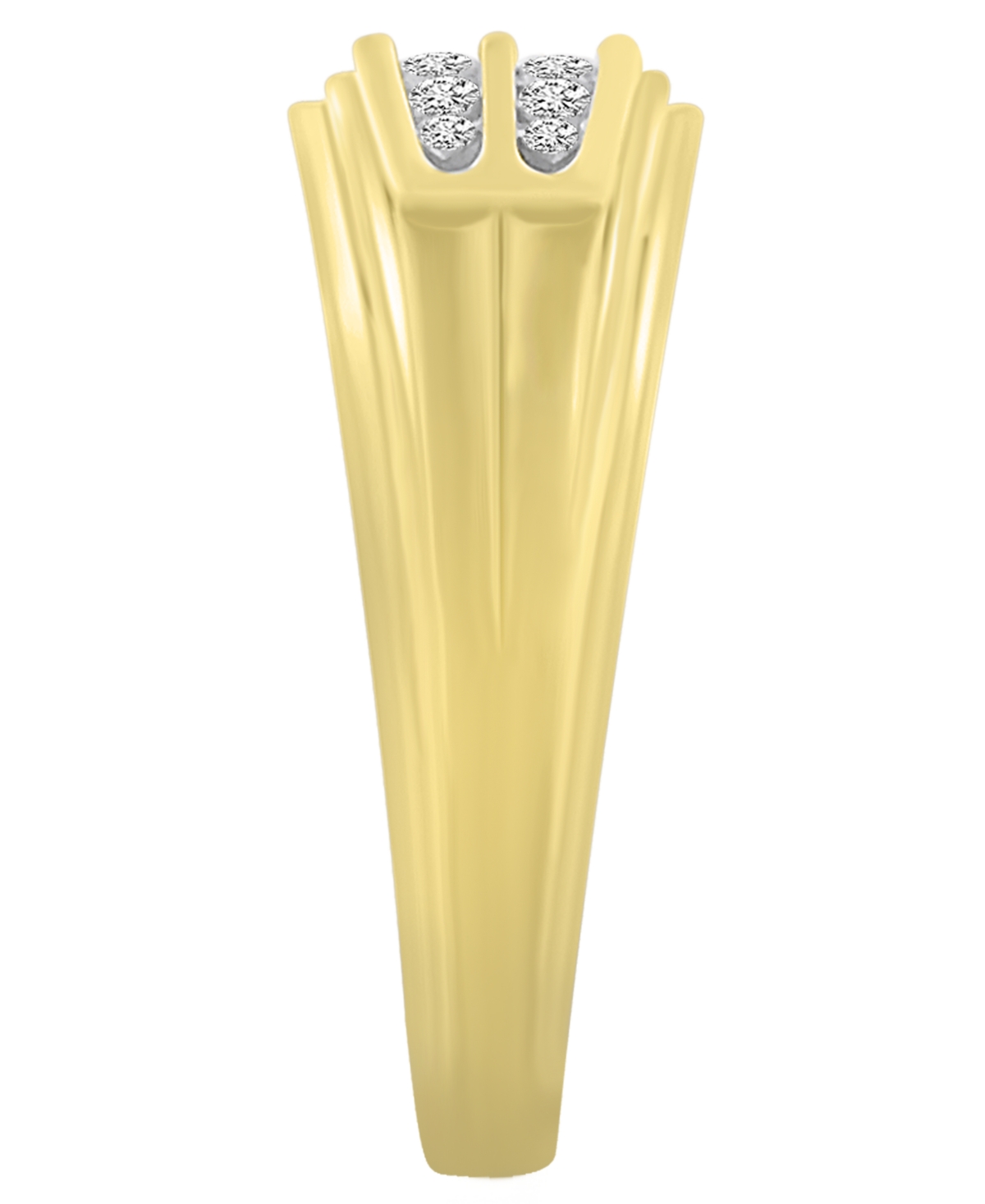 Men's Diamond (1/4 ct. t.w.) Ring in 10K White orGold - Yellow