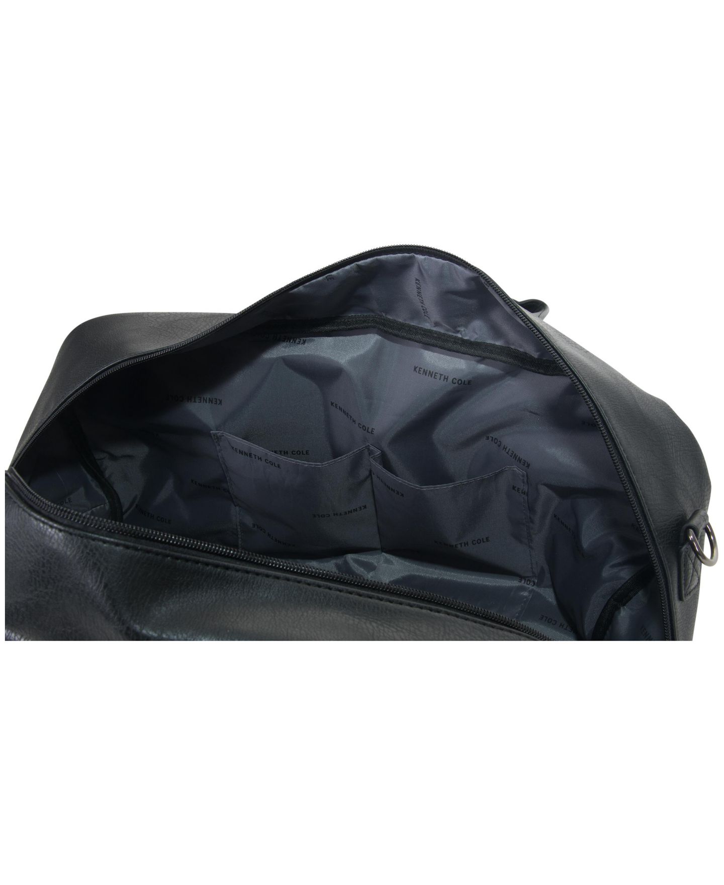 Чемоданы Kenneth Cole Reaction 20" Faux Leather Lightweight Carry-On Travel Duffel, цвет: Чёрный — фото 8