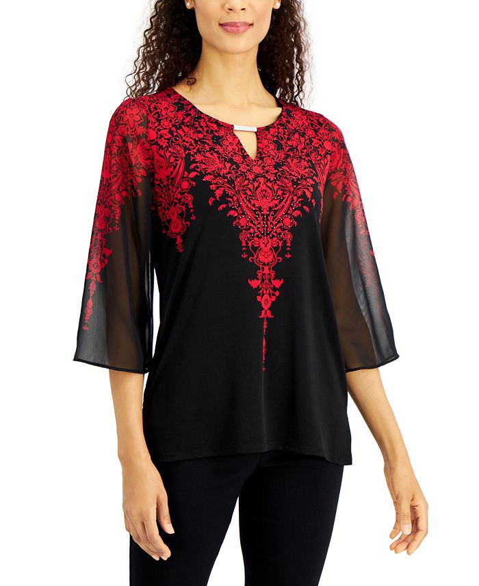 JM Collection Petite Printed Tunic, Created for Macy's - Macy's