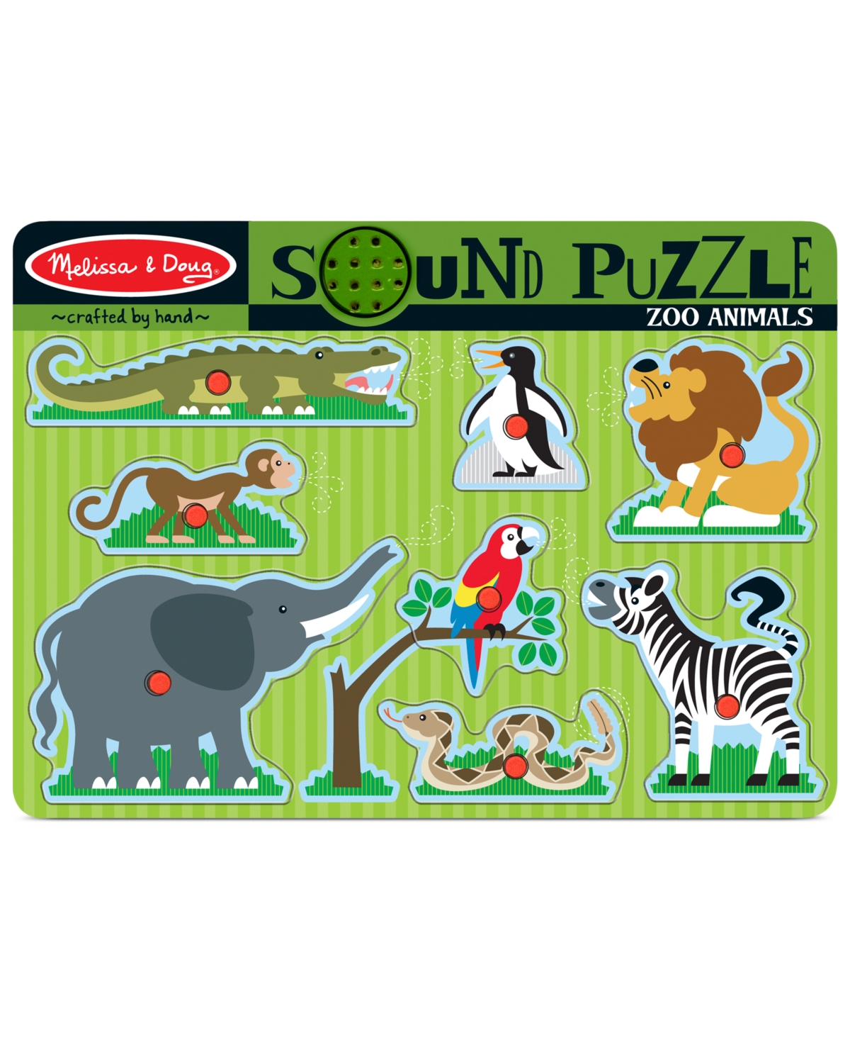 Melissa & Doug Kids Toy, Zoo Animals Sound Puzzle In Multi