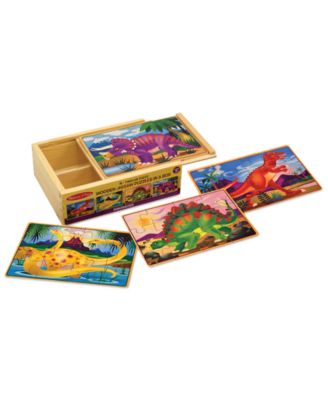 Melissa and Doug Kids Toy, Dinosaurs Puzzles in a Box - Dinosaur Toy