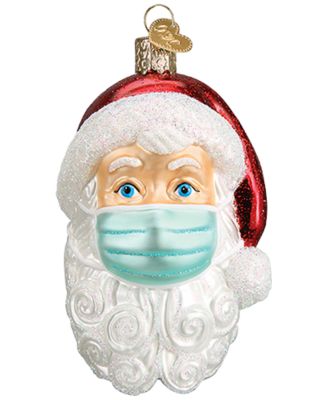 Old World Christmas - Santa With Face Mask Ornament
