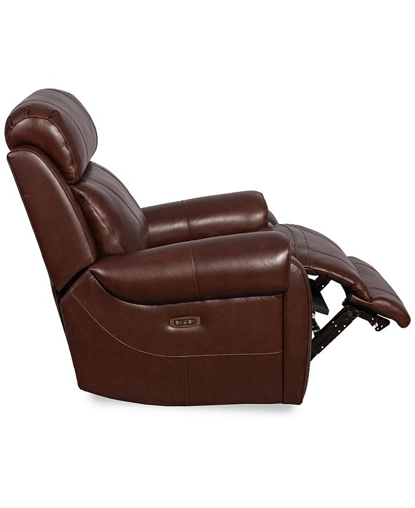 Furniture Orlyn Leather Power Recliner, Created for Macy's & Reviews