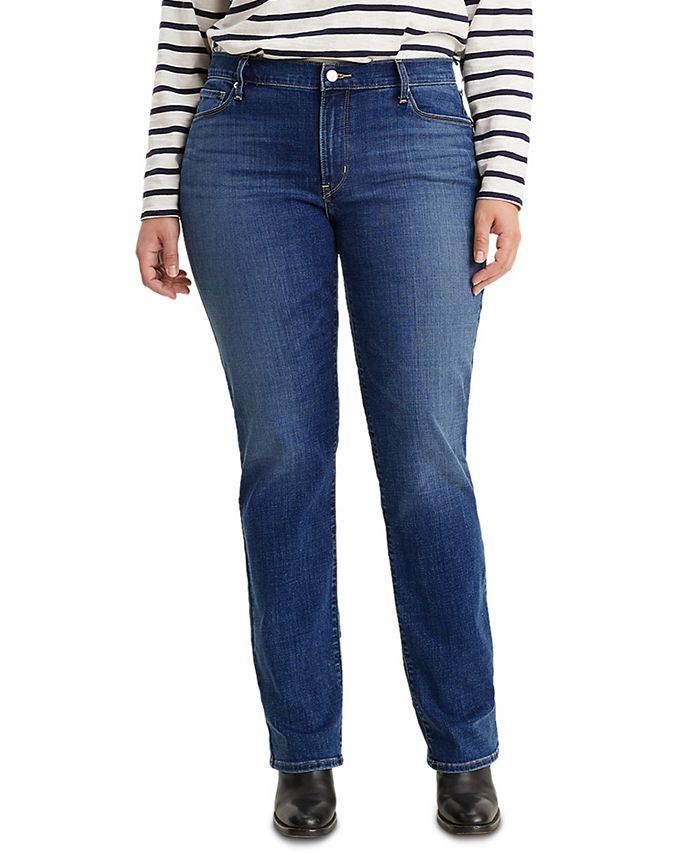 Levi's Trendy Plus Size 414 Classic Straight-Leg Jeans & Reviews - Jeans -  Plus Sizes - Macy's