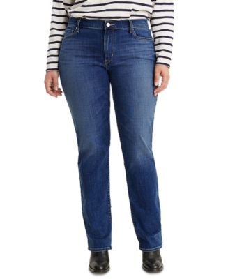 Levi's Trendy Plus Size 414 Classic Straight-Leg Jeans - Macy's