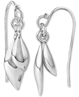 image of Giani Bernini Leaf Drop Earrings in Sterling Silver, Created for Macy-s