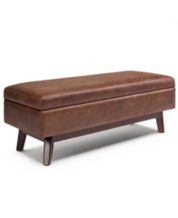 Mid century modern online storage ottoman