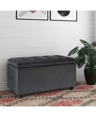 Cosmopolitan Contemporary Rectangle Storage Ottoman