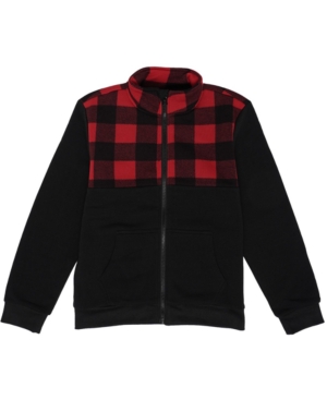 image of Epic Threads Big Boys Checkered Full Zip Fleece Jacket
