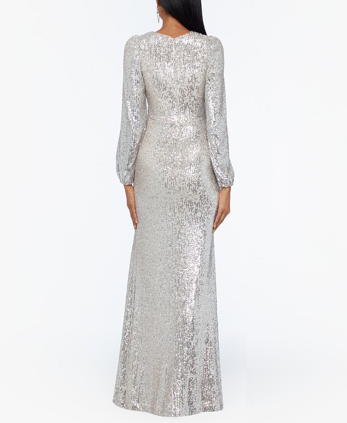 xscape v neck gown