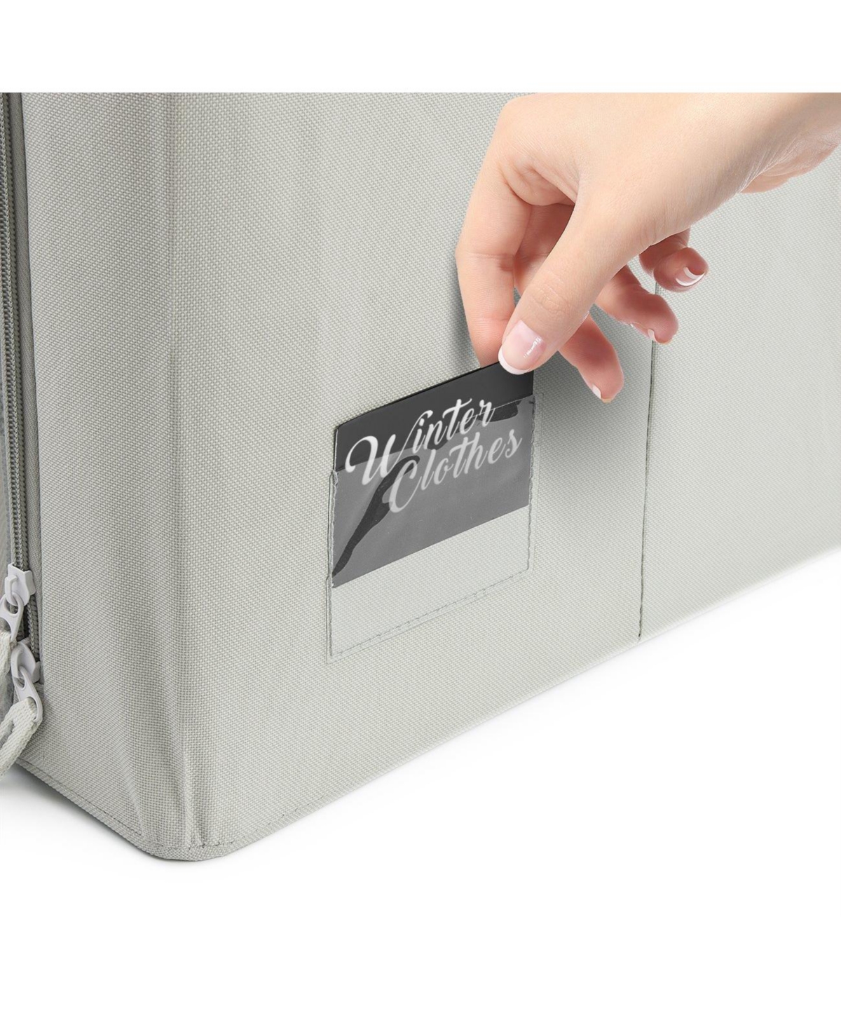 Sorbus 2 Pack Small Foldable Storage Box - Metal Frame, Oxford Fabric, Large Window & Handles - Organization for Bedroom