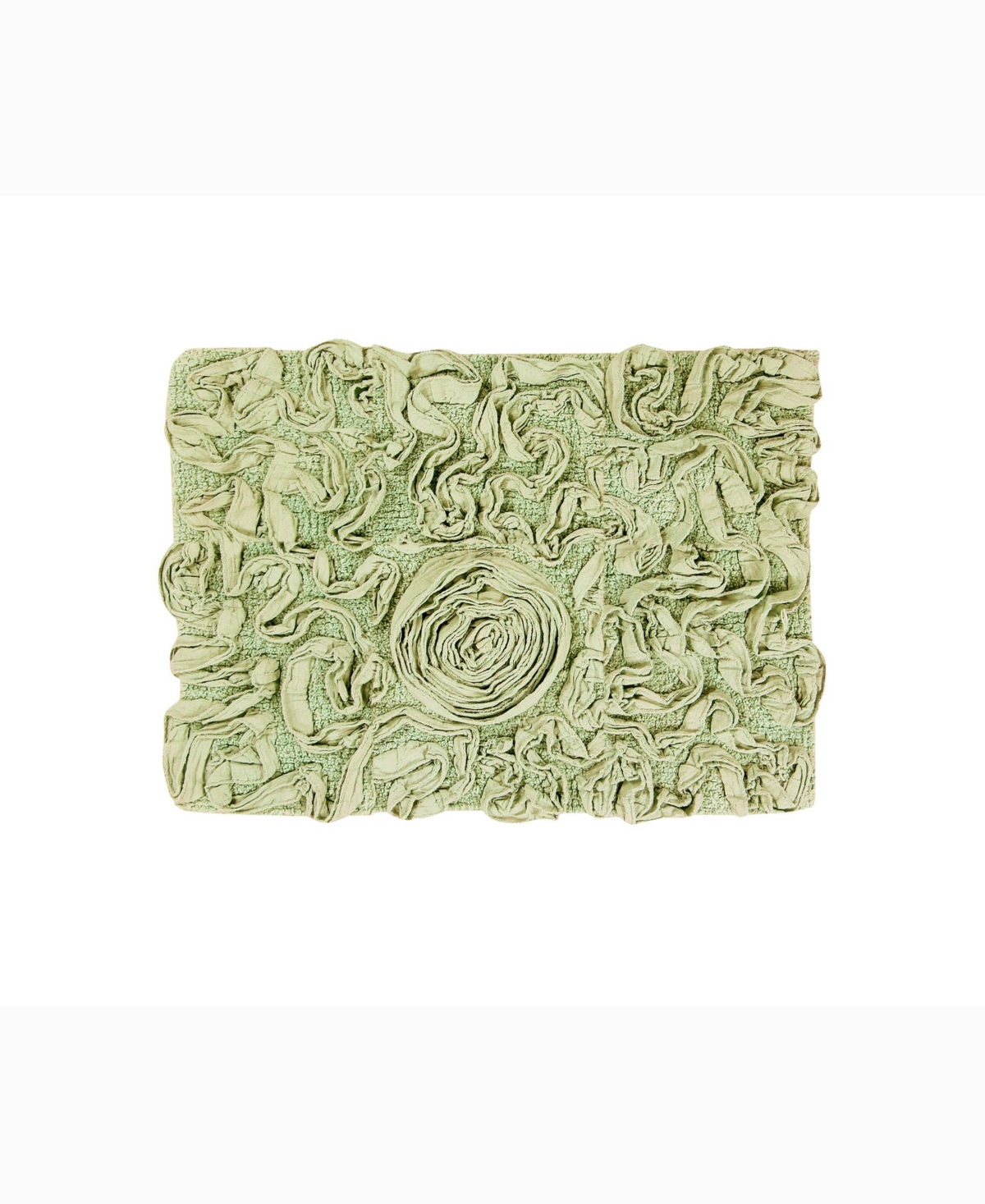Home Weavers Bell Flower Bath Rug, 17" X 24" In Green