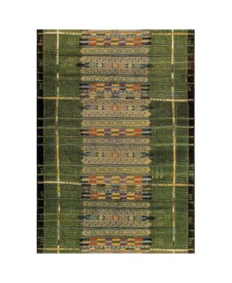 Marina Tribal Stripe 6'6" x 9'4" Outdoor Area Rug