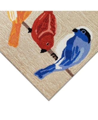 Frontporch Birds Neutral 2'6" x 4' Outdoor Area Rug