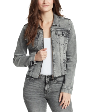image of William Rast Farrah Zip-Front Denim Jacket