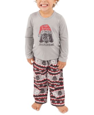 Munki Munki - Toddler 2-Pc. Darth Vader Fairisle Pajama Set