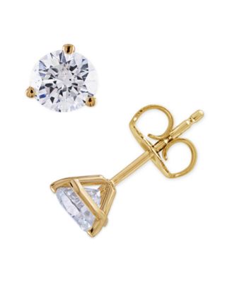 Diamond Stud Earrings (1/4 ct. t.w.) in 14k White or Yellow Gold
