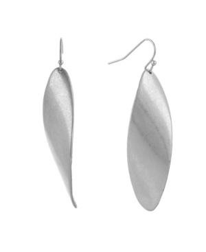 image of The Sak Silver-Tone Curved Navette Earrings