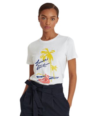 Lauren Ralph Lauren - Print Cotton-Blend T-Shirt