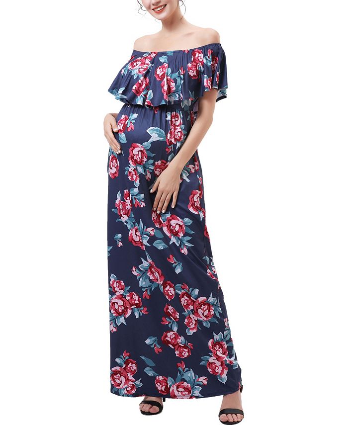 kimi + kai Brielle Maternity or Nursing Floral Print Maxi Dress - Macy's