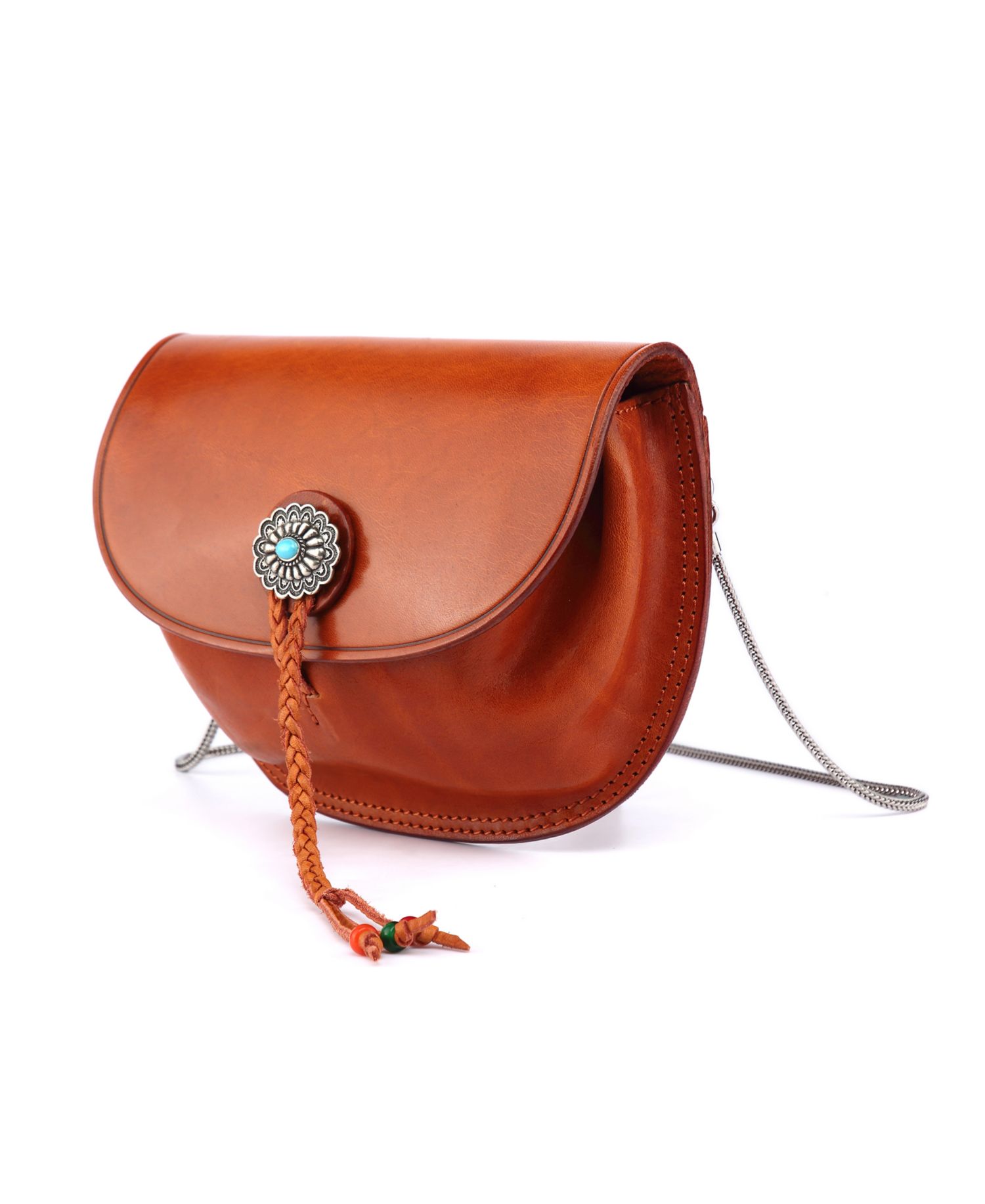 Women's Genuine Leather Garden Peony Crossbody