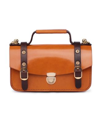 Women's Genuine Leather Snapper Crossbody