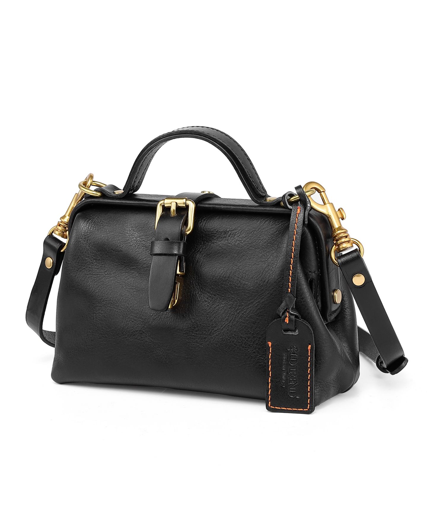 Женская сумка OLD TREND Doctor Small Leather Crossbody Satchel, цвет: Чёрный — фото 2