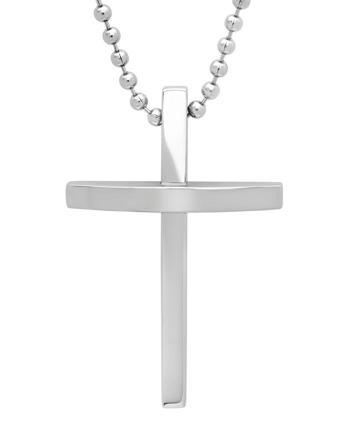 C C Jewelry Macy s Men s Skinny Cross Pendant Necklace in