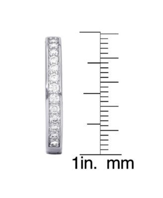 Cubic Zirconia Pave Round Hoop Earrings