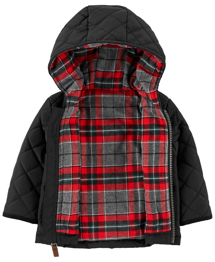Carter's Baby Boy ZipUp FlannelLined Hoodie Macy's