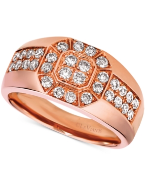 image of Le Vian Creme Brulee Men-s Nude Diamond Ring (7/8 ct. t.w.) in 14k Rose Gold
