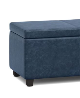 Avalon Contemporary Rectangle Storage Ottoman Bench