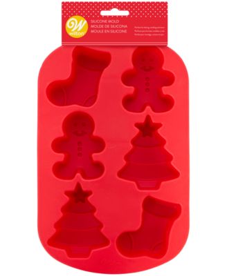 Wilton - Stocking, Gingerbread Man & Tree Silicone Mold