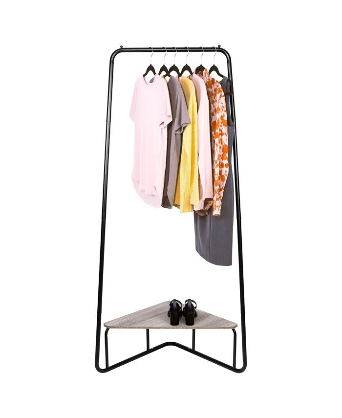 Richards Homewares - Corer Garment Rack with Wood Shelf