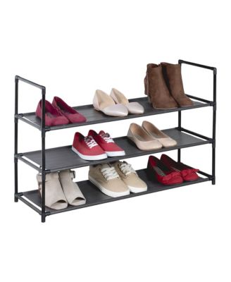 Richards Homewares - 12 Pair 3 Shelf Fabric Shoe Rack