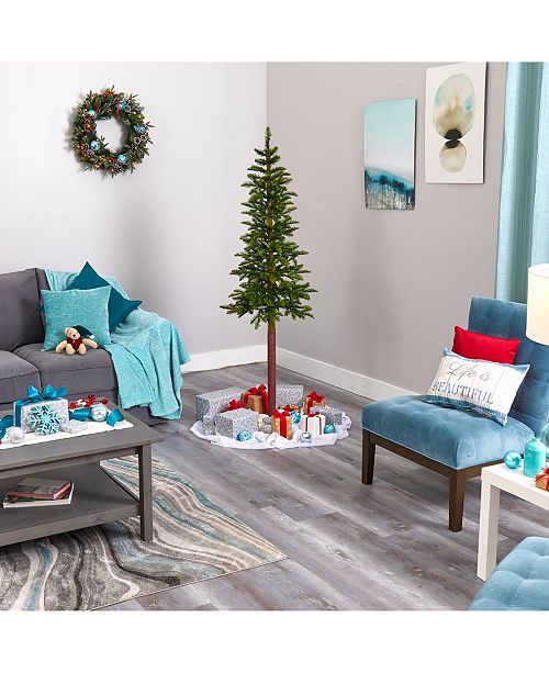 Nearly Natural Alaskan Alpine Artificial Christmas Tree With 100 Clear Microdot Multifunction Led Lights And 112 Bendable Branches Reviews All Botanicals Home Decor Macy S