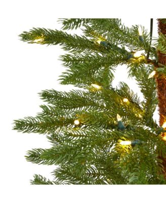 Nearly Natural Fairbanks Fir Artificial Christmas Tree with 250 Clear Warm Multifunction LED Lights and 208 Bendable Branches