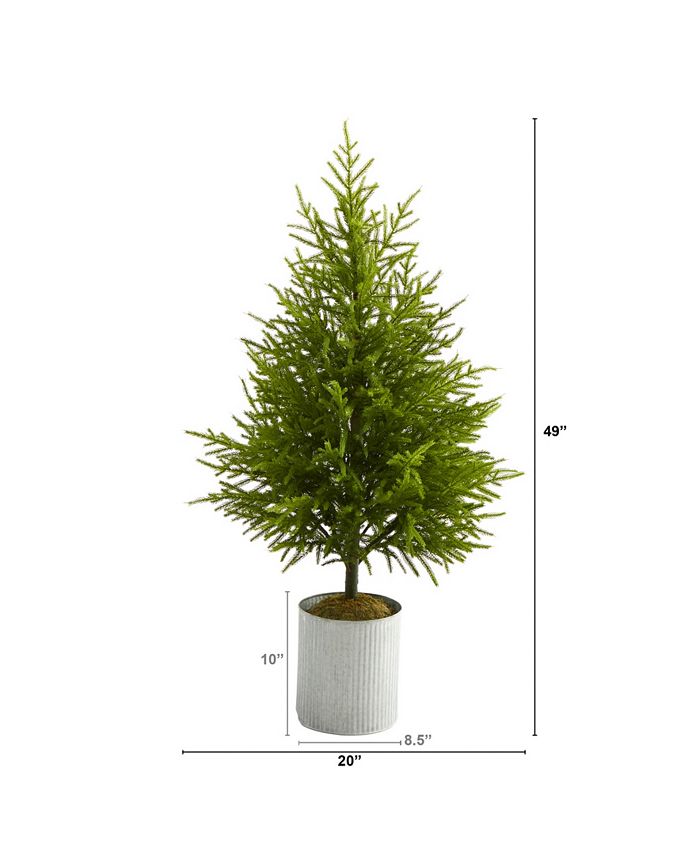 Nearly Natural Norfolk Island Pine "Natural Look" Artificial Tree Macy's