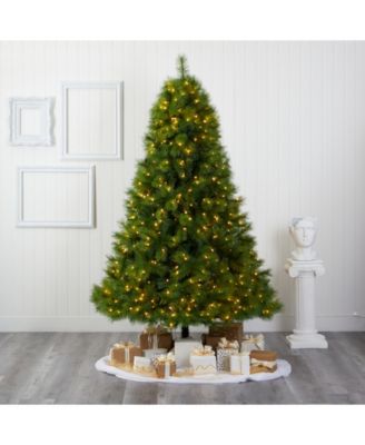 Scotch Pine Artificial Christmas Tree with 550 Clear LED Lights
